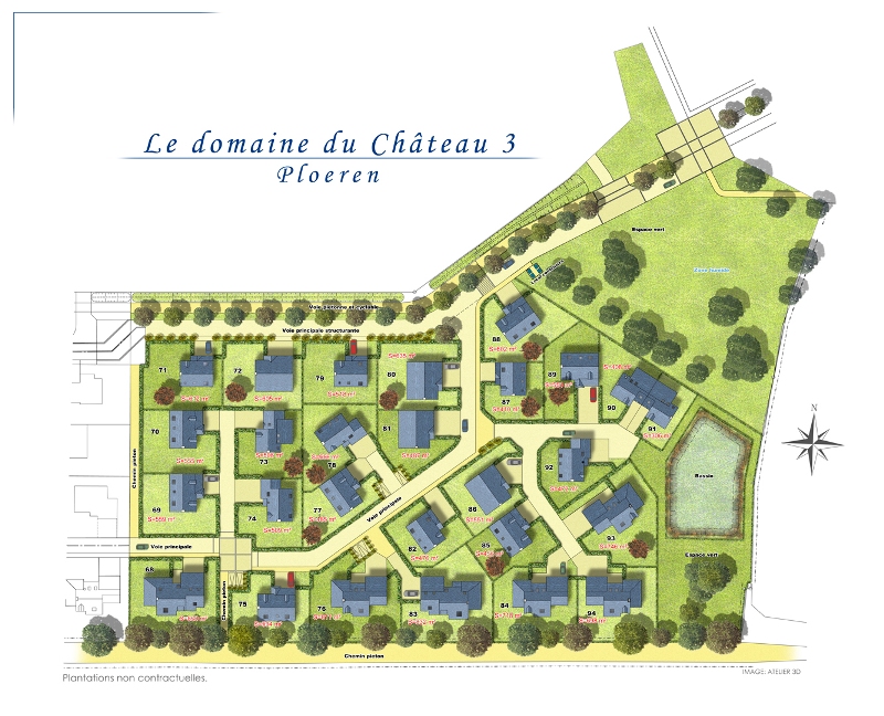 ATELIER 3D Graphiste Immobilier Vannes Le Château 3 Plan Masse